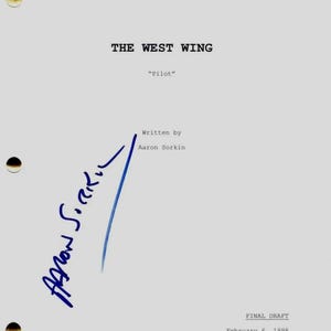 Aaron Sorkin Autographed Signed The West Wing Script JSA COA