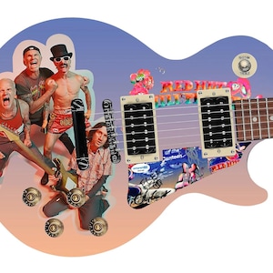 Kiedis Frusciante Smith & Flea Signed Autographed Red Hot Chili Peppers Les Paul Guitar ACOA
