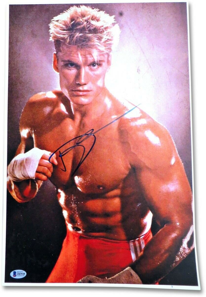 Dolph Lundgren Rocky IV Autographed Signed 12x18 Ivan Drago - Etsy