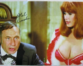 Mel Brooks Autografiado Firmado Blazing Saddles 12x18 Foto JSA COA