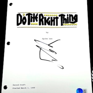 Spike Lee Autographed Signed Do The Right Thing Movie Script Beckett COA