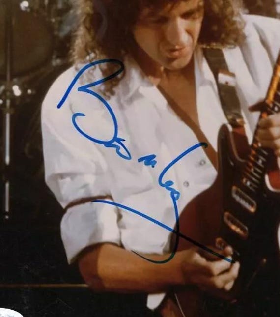 QUEEN ブライアンメイ　サイン ブライアン・メイ クイーン 直筆サイン入り 8x10 写真 JSA COA - Etsy 日本