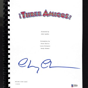 Chevy Chase Autographed Signed Three Amigos Movie Script BECKETT COA