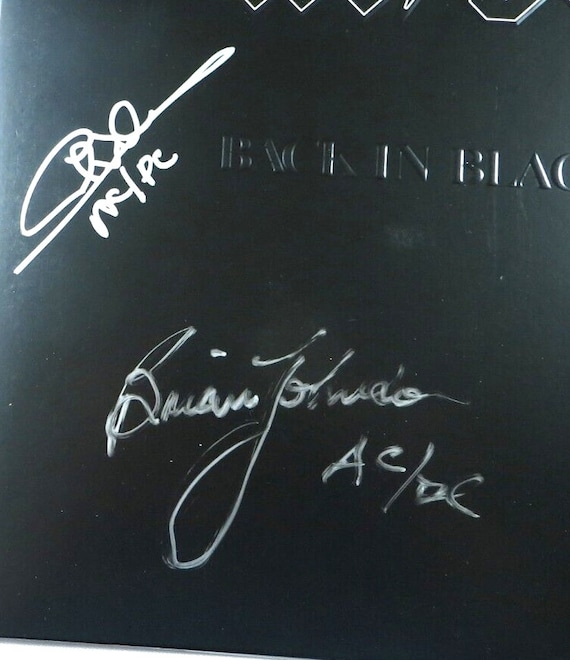 Brian Johnson and Cliff Williams Autographed Signed AC/DC Album