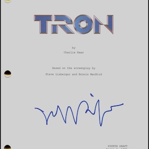 Jeffs Bridge signiertes TRON Movie Script JSA COA