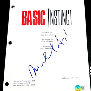 May include: A white script for the movie "Basic Instinct" with the title in red. The script is written by Joe Eszterhas, revised by Gary Goldman, and directed by Paul Verhoeven. The script is dated February 19, 1991.