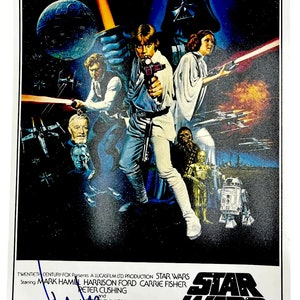 Harrison Ford Autographed Signed Han Solo Star Wars 12x18 Poster Photo Beckett COA