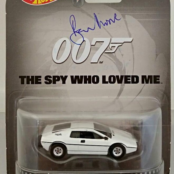 Roger Moore Autographed Signed James Bond 007 Lotus Esprit Hot Wheels Car PSA COA