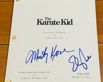 Elizabeth Shue & Martin Kove Autographed Signed Karate Kid Script BECKETT COA