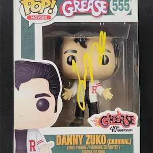 John Travolta signierte Grease Danny Zuko Funko Pop Beckett