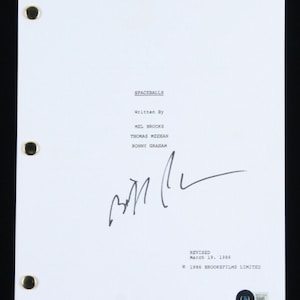 Bill Pullman Autographed Signed Spaceballs Movie Script Beckett COA