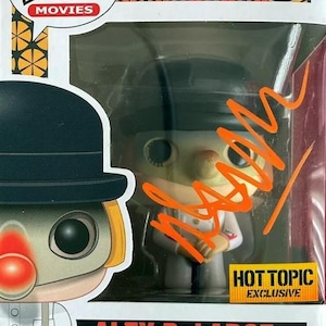 Malcolm McDowell Autographed Signed Clockwork Orange Funko Pop Figure Beckett COA