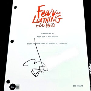 Johnny Depp Signed Autographed Fear and Loathing in Las Vegas Movie Script Beckett COA