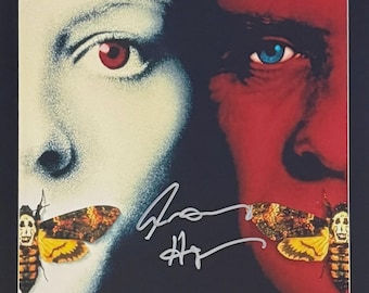 Anthony HopkinsAutografatoHannibal Lecter 12x18 Poster del filmFoto BECKETT