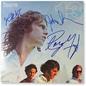 Manzarek Krieger Densmore Autographed Signed Doors 13 Album Cover JSA COA