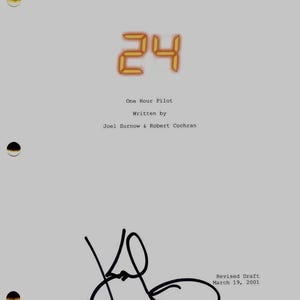 Keifer Sutherland signierte 24 TV Pilot Script Beckett