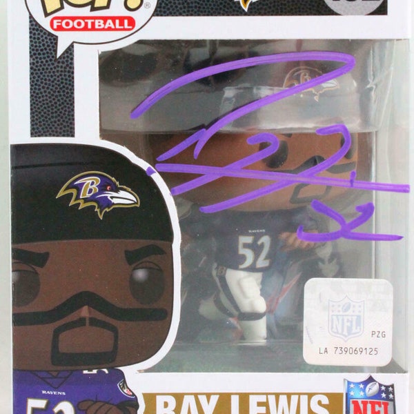 Ray Lewis Autographed Signed Baltimore Ravens Funko Pop BECKETT COA