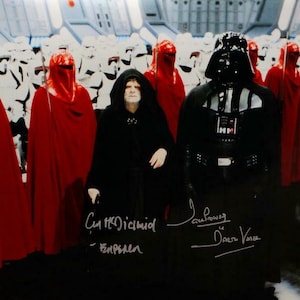 Prowse (Darth Vader) & McDiarmid (Emperor) Signed Star Wars 16x20 JSA COA