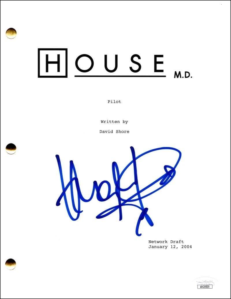Hugh Laurie Autographed Signed House MD Pilot Script JSA COA - Etsy
