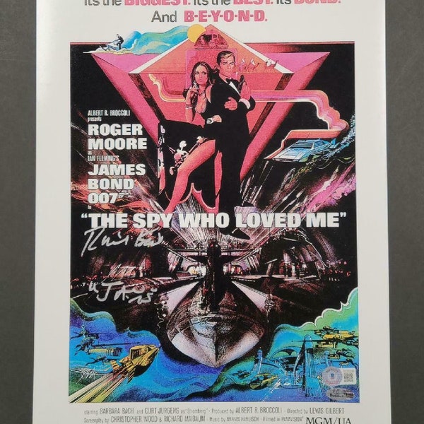 Richard Kiel Autographed Signed Spy Who Loved Me 11x14 Movie Poster Photo BECKETT Hologram