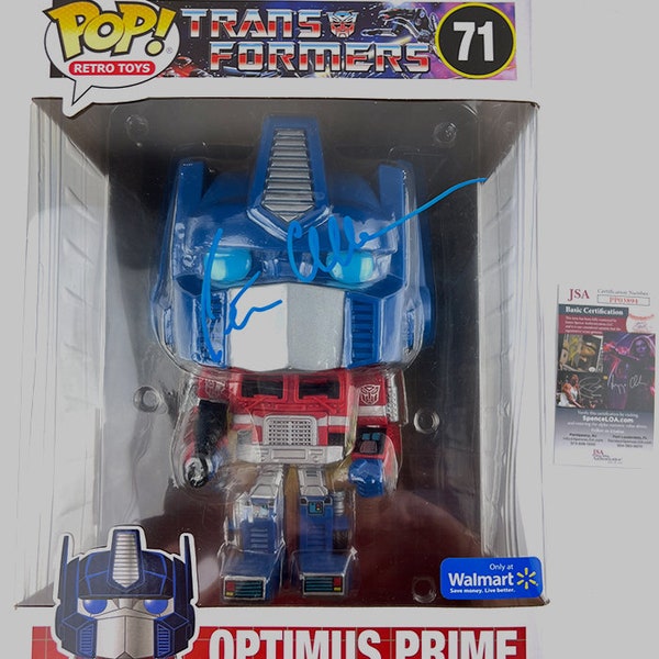 Peter Cullen Autographed Signed Optimus Prime Transformers Funko Pop Jumbo Figure JSA COA