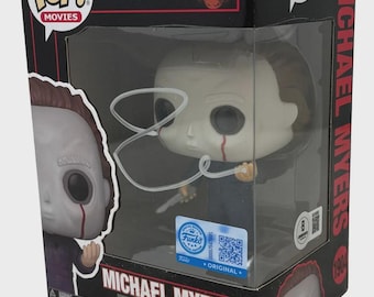 Jamie Lee Curtis z autografem Michaela Myersa na Halloween Funko Pop BECKETT