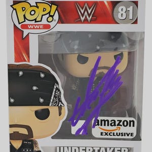 Undertaker Autographed Signed WWE Wrestling Funko Pop BECKETT