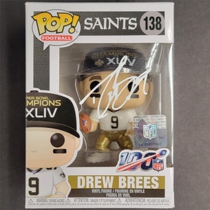 Drew Brees Autographed Signed New Orleans Saints Funko Pop Figure JSA COA