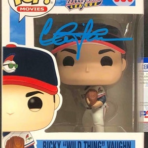 Charlie Sheen Autographed Signed Wild Thing Ricky Vaughn Funko Pop Figure PSA COA