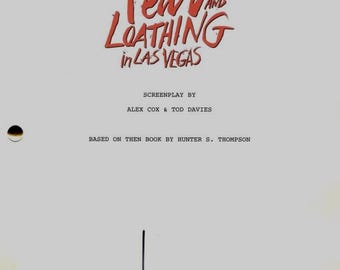 Johnny Depp Signed Autographed Fear and Loathing in Las Vegas Script JSA COA
