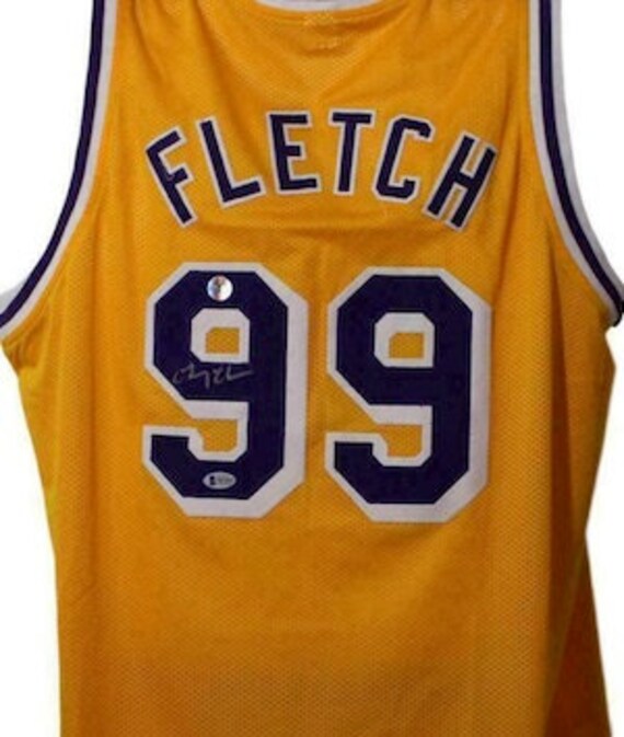 Autographed Signed Fletch Lakers Jersey 