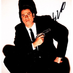 John Travolta Autographed Signed 11x14 Pulp Fiction Photo Beckett COA