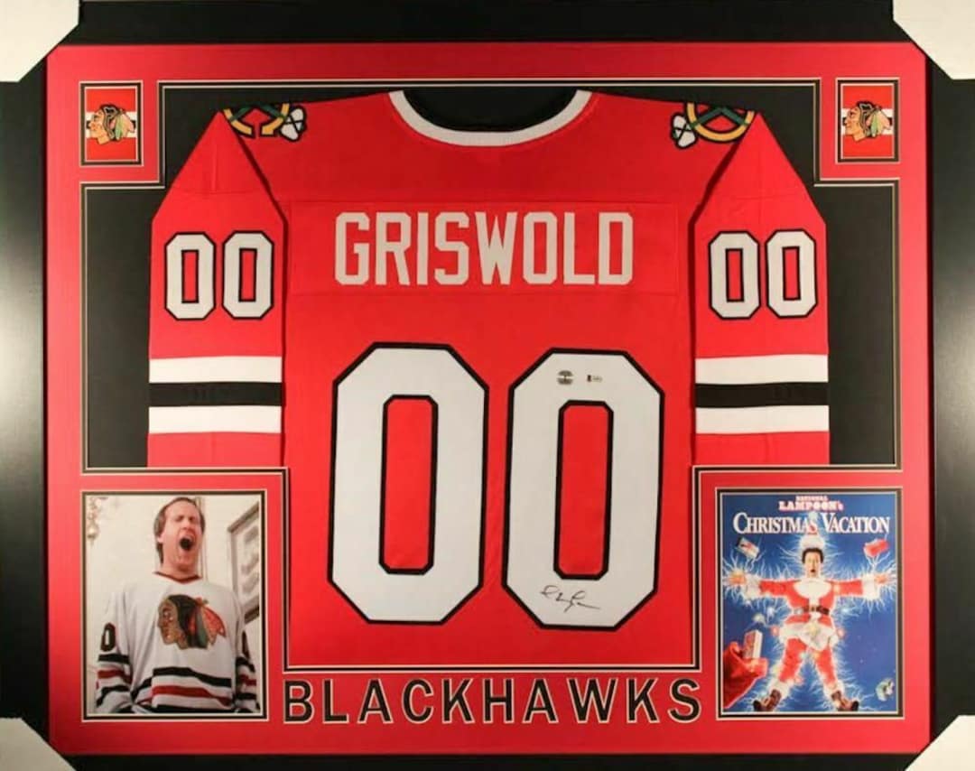 Chevy Chase Autographed Signed Framed Griswold Hockey Jersey 