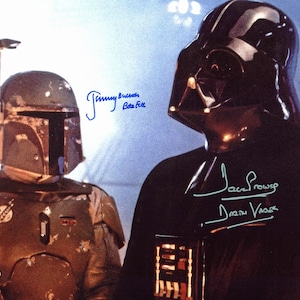 David Prowse Darth Vader and Jeremy Bulloch Boba Fett Autographed Signed 11x14 Star Wars Photo BECKETT COA
