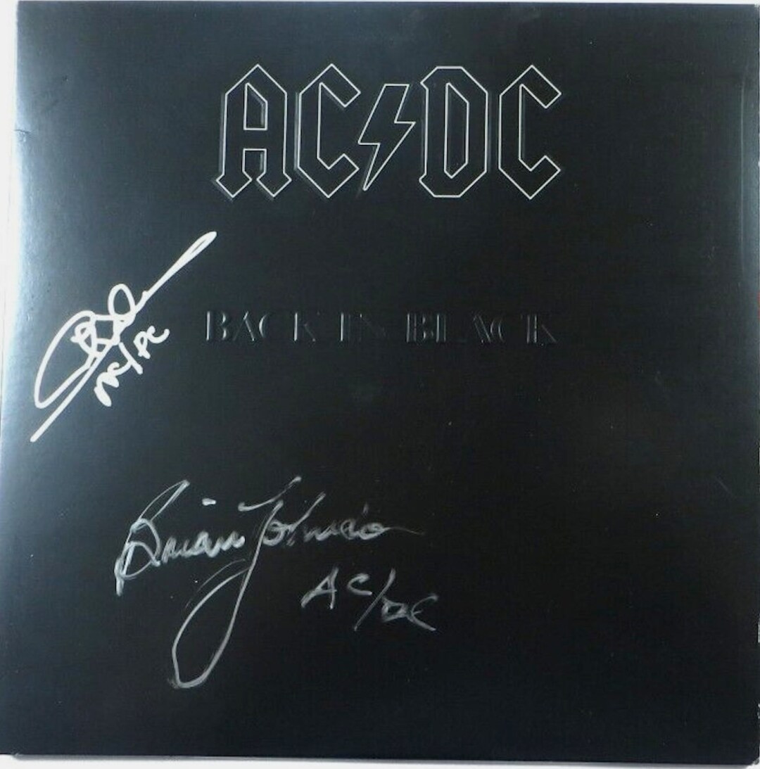 Brian Johnson and Cliff Williams Autographed Signed AC/DC Album Cover ...