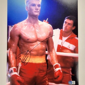 Dolph Lundgren Rocky IV Autographed Signed 11x14 Ivan Drago Photo BECKETT image 1