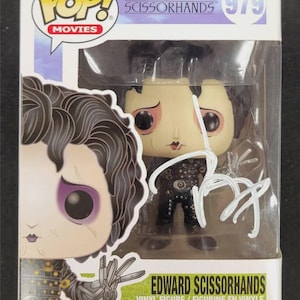 Funko Pop de El joven manos de tijera autografiado por Johnny Depp, Beckett COA