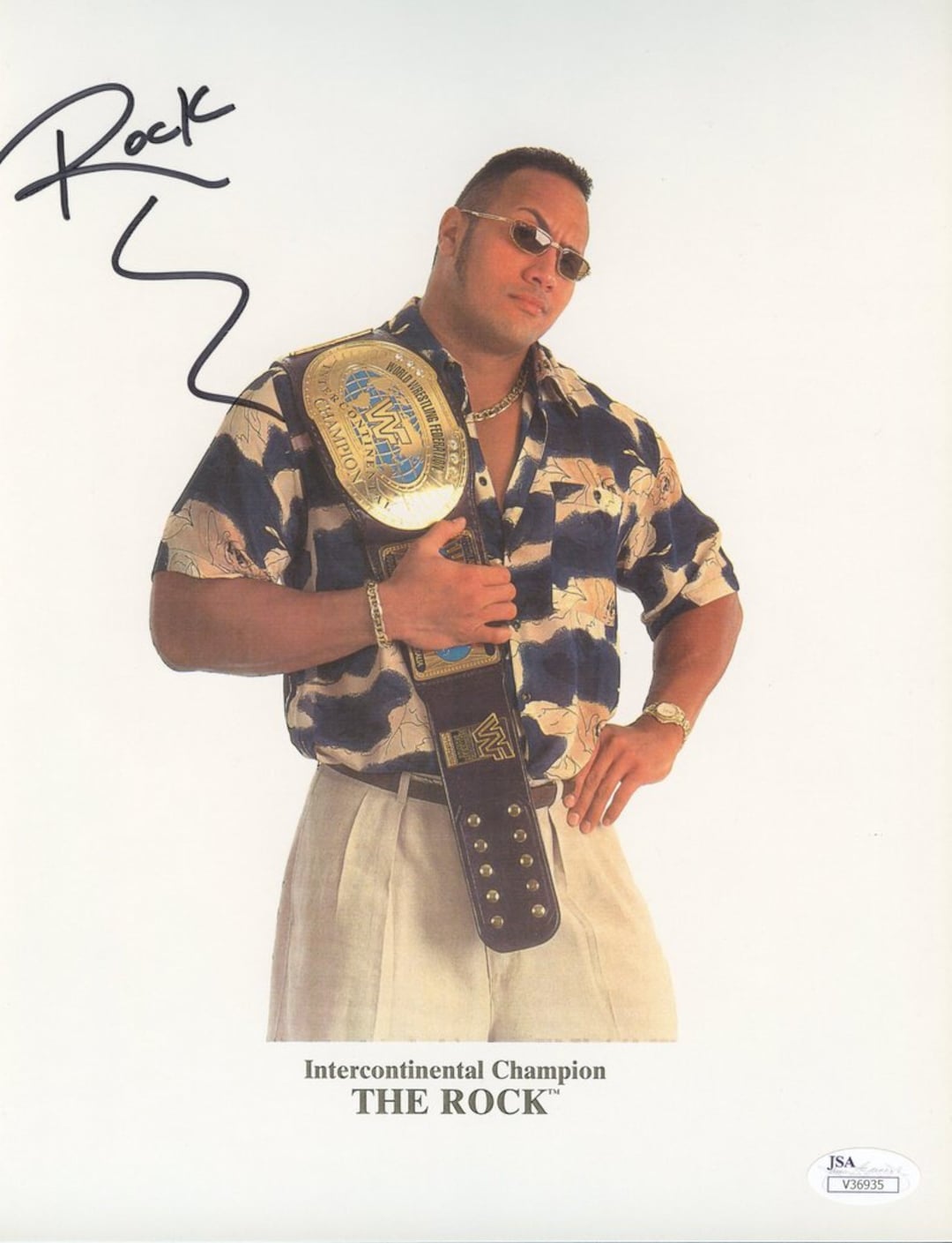 Dwayne the Rock Johnson Autographed Signed 8x11 Photo JSA COA Etsy