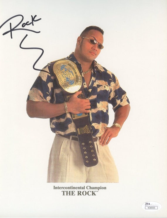 DWAYNE THE ROCK JOHNSON AUTOGRAPHED SIGNED A4 PP POSTER PHOTO PRINT 1 