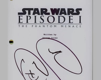 Guión de la película Star Wars Episodio I: La amenaza fantasma autografiado por Ray Park ACOA