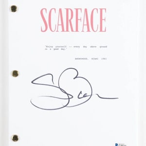 Steven Bauer Autographed Signed Scarface Full Movie Script BECKETT COA