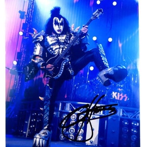 Gene Simmons Signed Autographed KISS 12x18 Photo Beckett COA