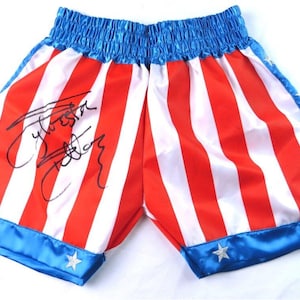 Sylvester Stallone signierte signierte Rocky Boxing Badehose JSA COA