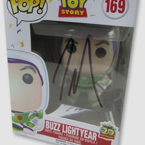 Tim Allen firmó la figura autografiada de Buzz Lightyear Toy Story Funko Pop Beckett COA