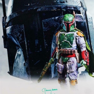 Jeremy Bulloch Boba Fett Autographed Signed 16x20 Star Wars Photo JSA COA