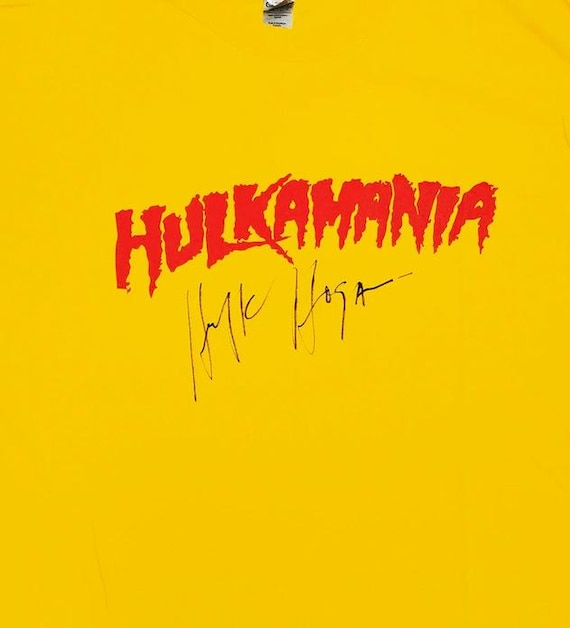 ハルク・ホーガン直筆サイン入りハルカマニアTシャツ JSA COA ハルク・ホーガン直筆サイン入りハルカマニアTシャツ JSA COA