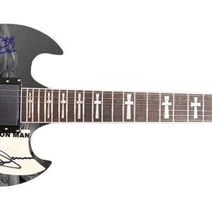 Ozzy Osbourne & Tony Iommi Signed Autographed Black Sabbath Guitar ACOA