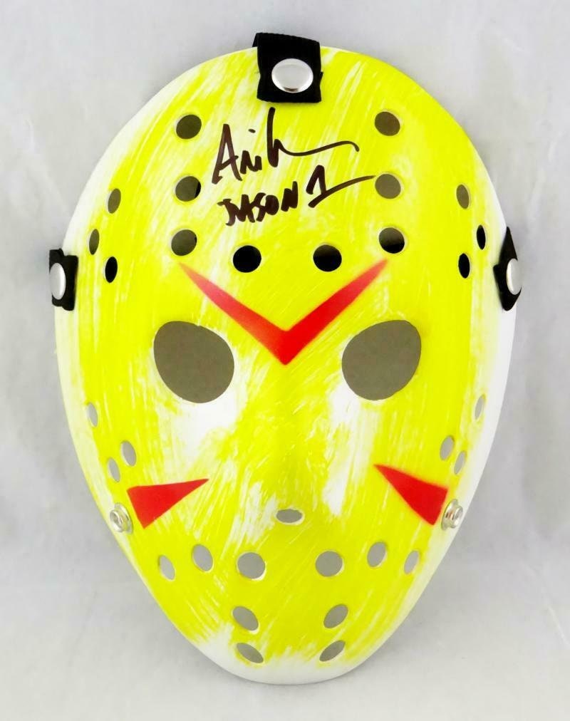 Ari Lehman Autographed/Signed Friday The 13th Gold Mask Jason JSA 