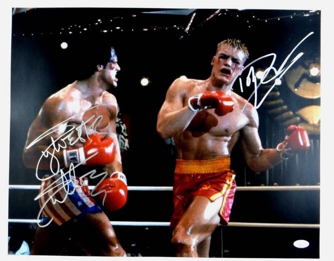 ドルフ・ラングレン&シルベスター・スタローン直筆サインカード【2枚