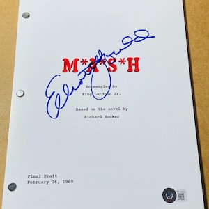 Ellott Gould Signiert MASH Film Script Beckett COA